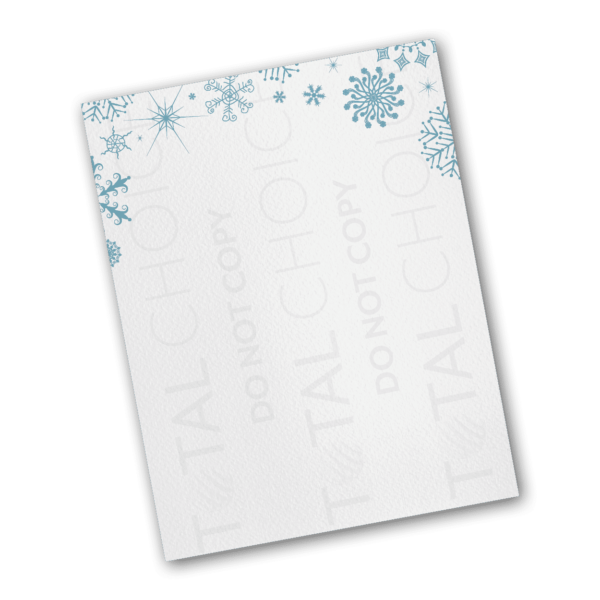 Blue Snowflakes Holiday Letterhead - Image 2