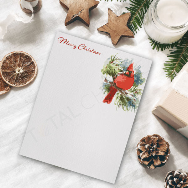 Cardinal Christmas Christmas Letterhead