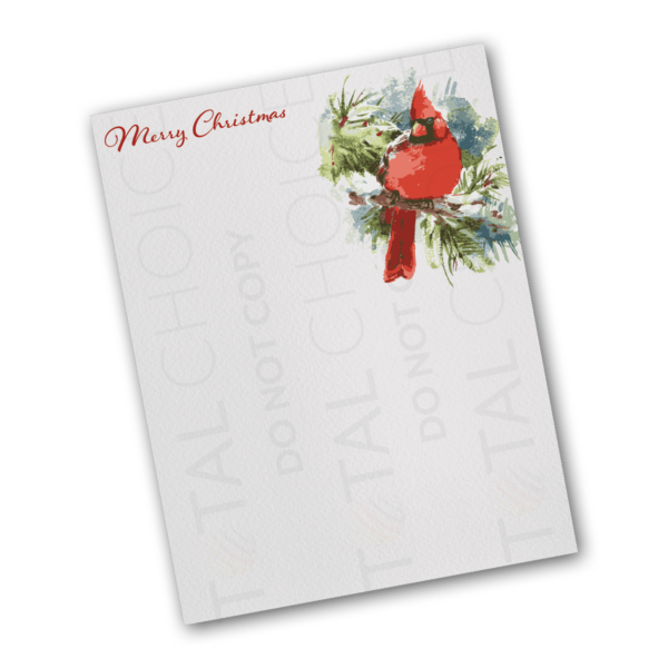 Cardinal Christmas Christmas Letterhead - Image 2