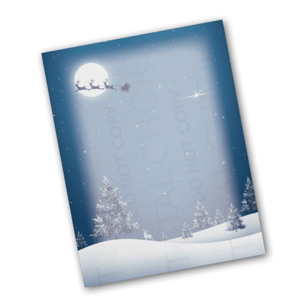 Christmas Moon Christmas Letterhead - Image 2