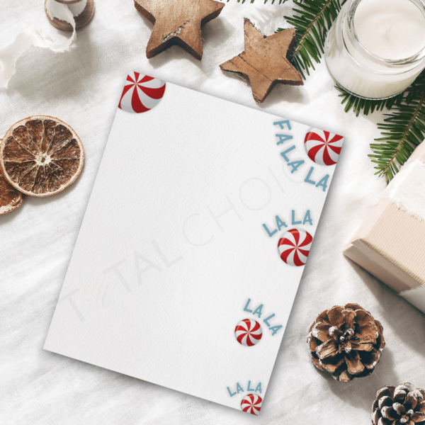 Fa La La Peppermint Holiday Letterhead
