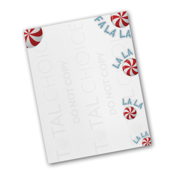 Fa La La Peppermint Holiday Letterhead - Image 2