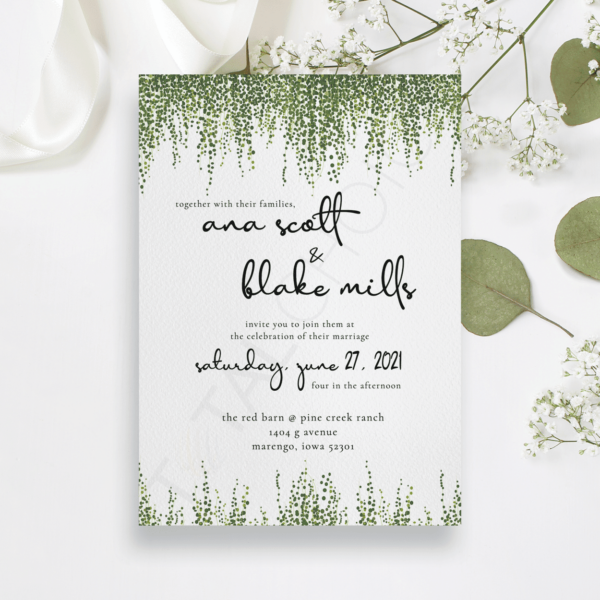 Dainty Greenery Invitation