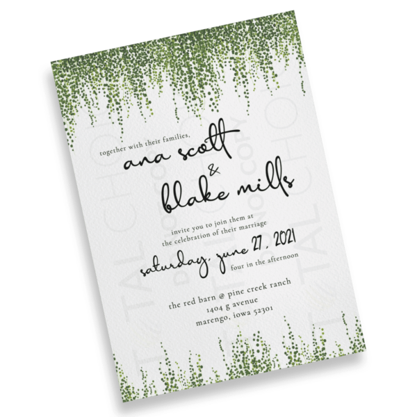 Dainty Greenery Invitation - Image 2