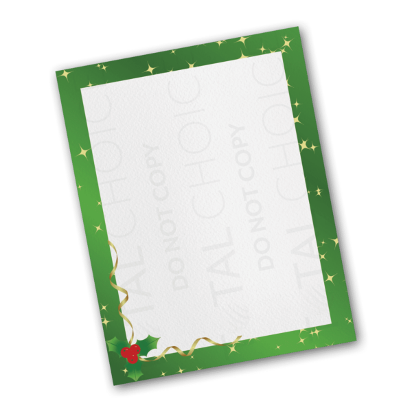 Holly Christmas Holiday Letterhead - Image 2