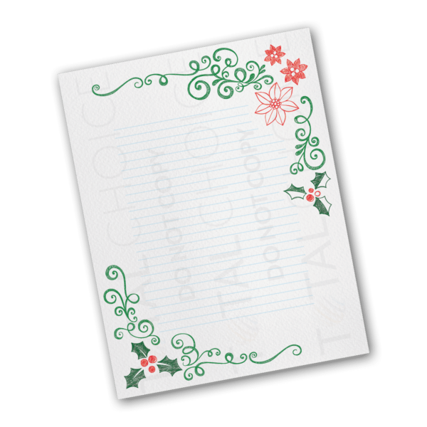 Holly Leaves Christmas Letterhead - Image 3