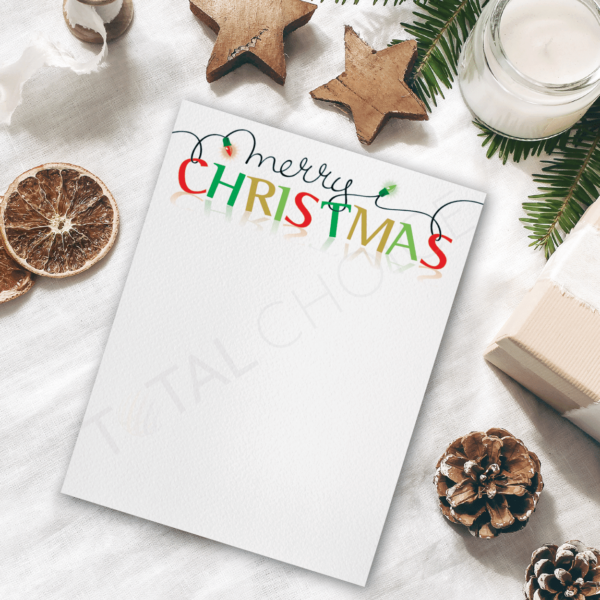 Merry Christmas in Lights Holiday Letterhead