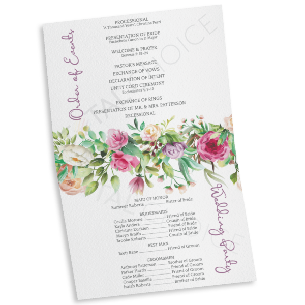 Peony Bliss Folded Program - Image 3