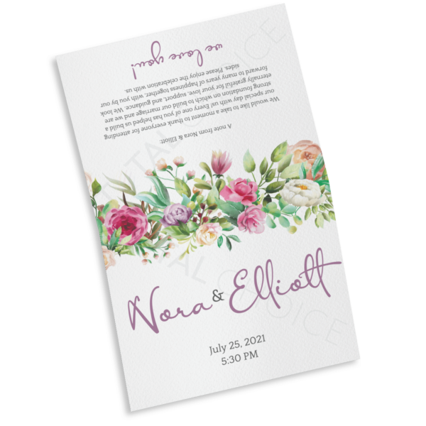 Peony Bliss Folded Program - Image 2