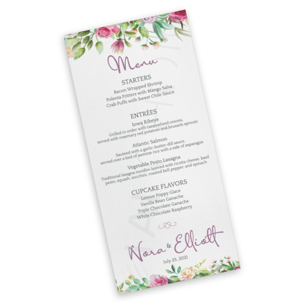 Peony Bliss Menu - Image 2
