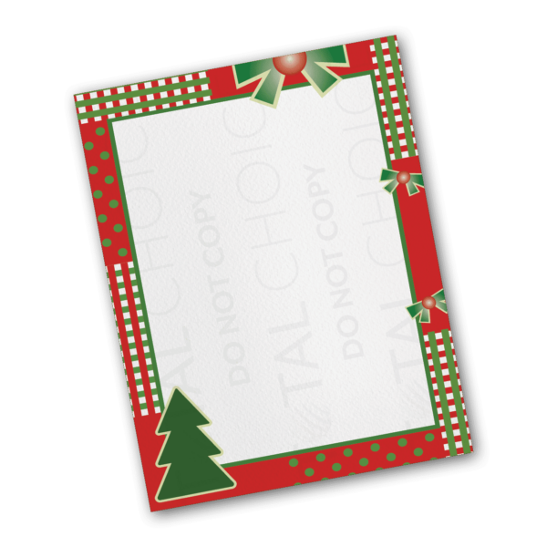Plaid Christmas Holiday Letterhead - Image 2