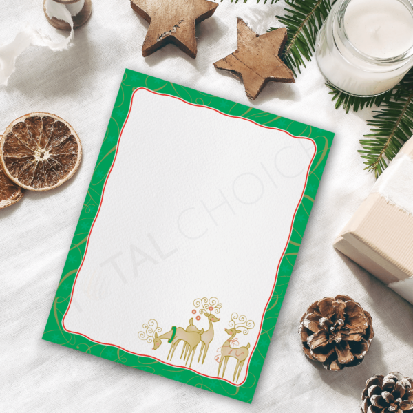Reindeer Delight Holiday Letterhead