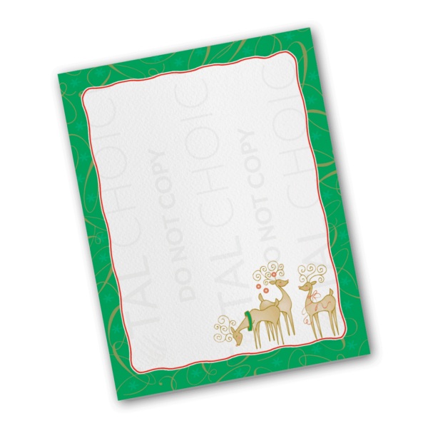 Reindeer Delight Holiday Letterhead - Image 2