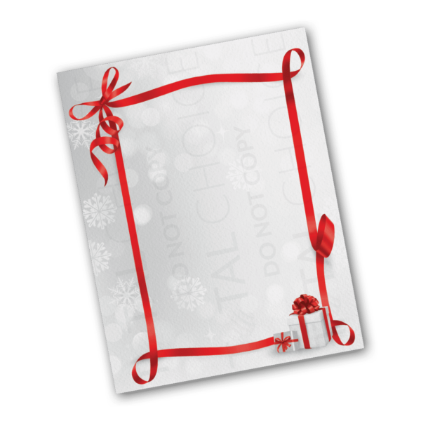 Ribbon Christmas Letterhead - Image 2