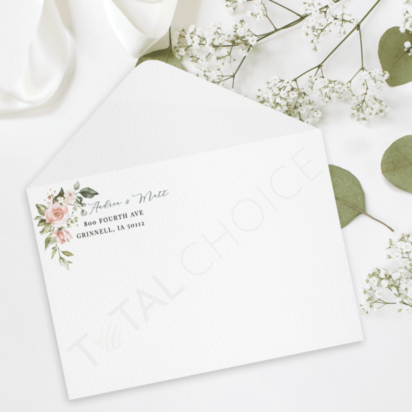 Simplistic Floral Envelope
