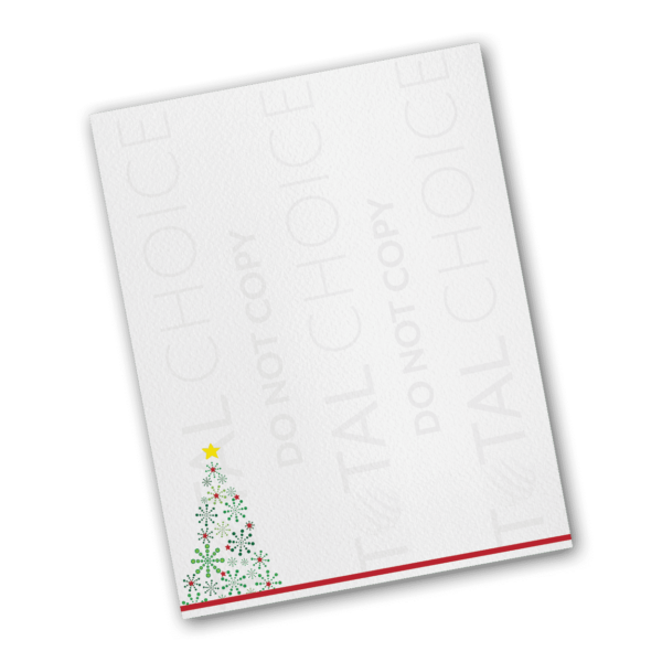 Snowflake Tree Christmas Letterhead - Image 2