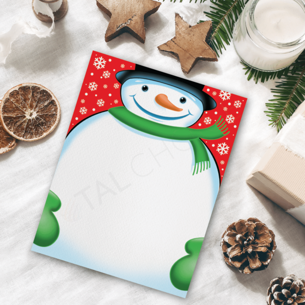 Spiffy Snowman Holiday Letterhead