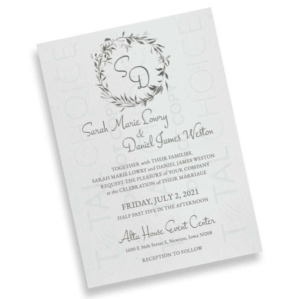 Vintage Greenery Invitation - Image 2