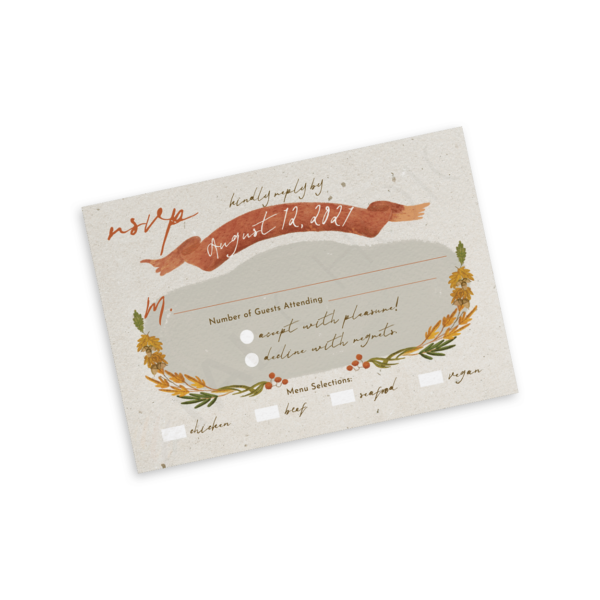 Fall Crisp Floral RSVP - Image 2