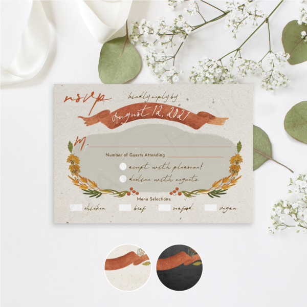 Fall Crisp Floral RSVP