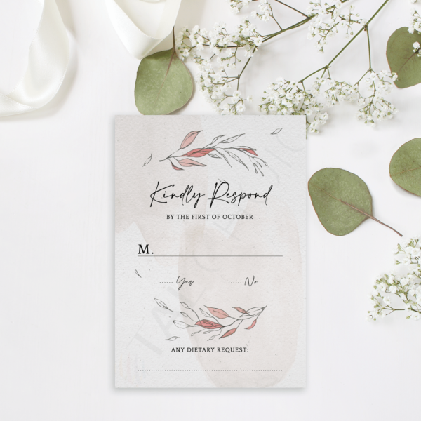 Blush Foliage RSVP