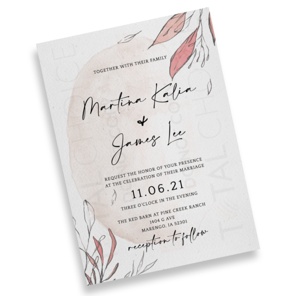 Blush Foliage Invitation - Image 2