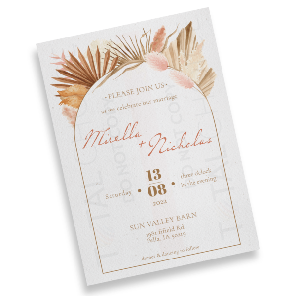 Boho Botanical Invitation - Image 2