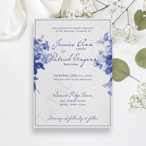 China Blue Invitation