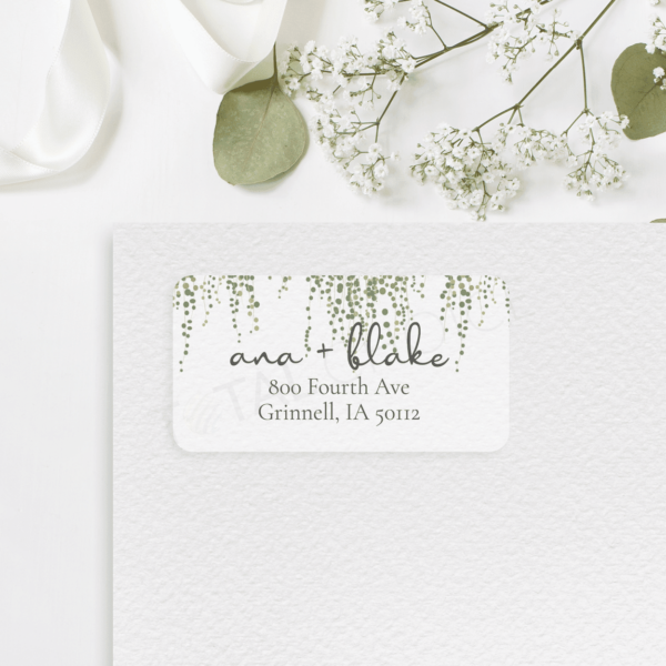 Dainty Greenery Address Label