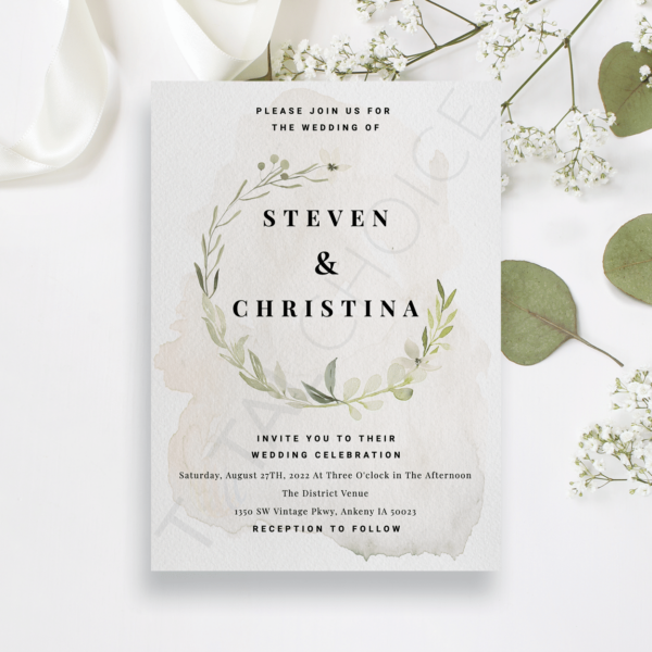 Dainty Foliage Invitation