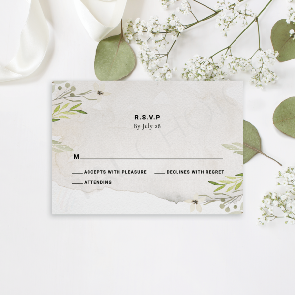 Dainty Foliage RSVP