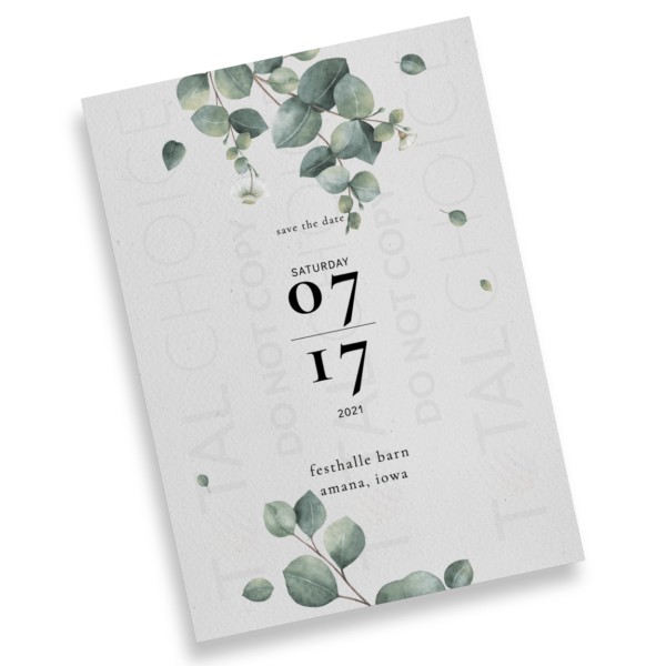 Eucalyptus Foliage Save the Date - Image 2