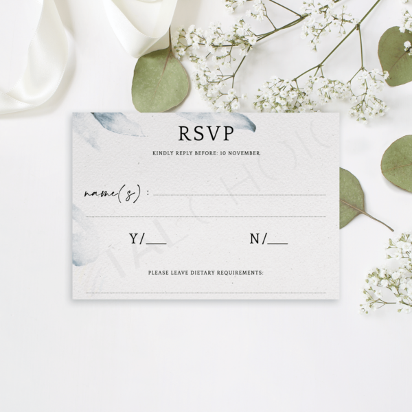 Elegant Blue Watercolor RSVP