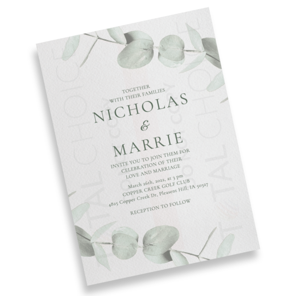 Eucalyptus Sprig Invitation - Image 2