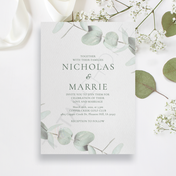 Eucalyptus Sprig Invitation