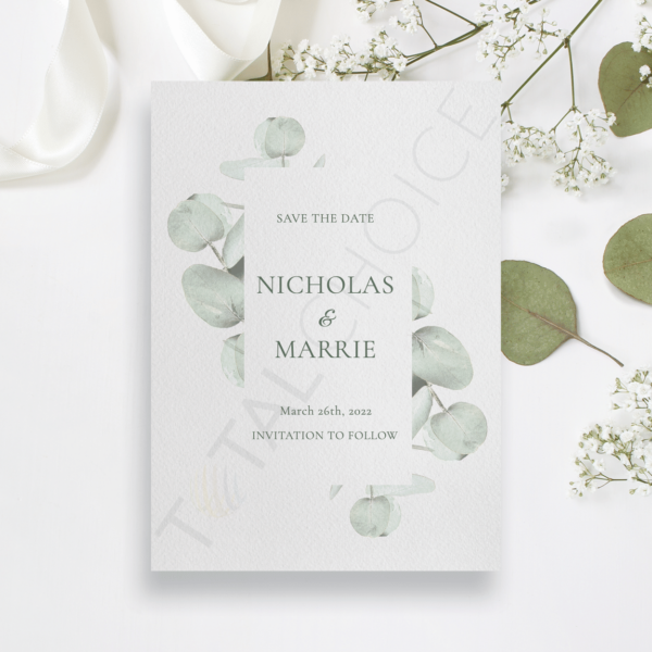 Eucalyptus Sprig Save the Date