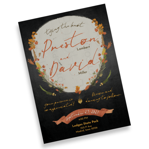 Fall Crisp Floral Invitation - Image 4