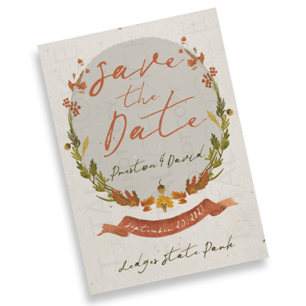 Fall Crisp Floral Save the Date - Image 2