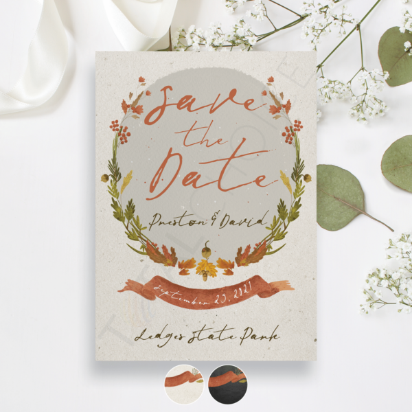 Fall Crisp Floral Save the Date