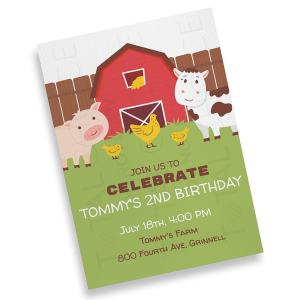 Farm House Birthday Invitation - Image 2