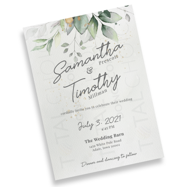 Golden Eucalyptus Invitation - Image 2