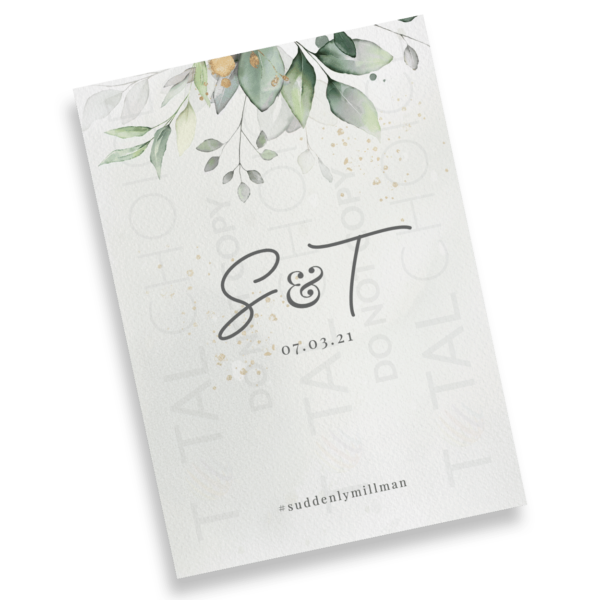 Golden Eucalyptus Invitation - Image 3