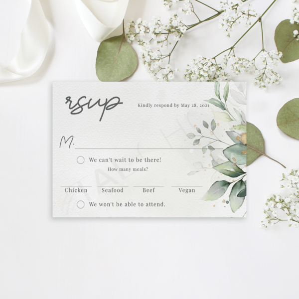 Golden Eucalyptus RSVP