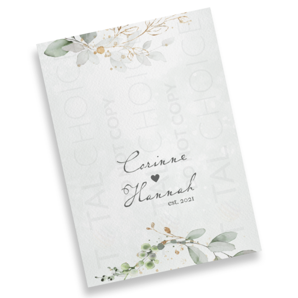 Golden Eucalyptus Wreath Invitation - Image 3