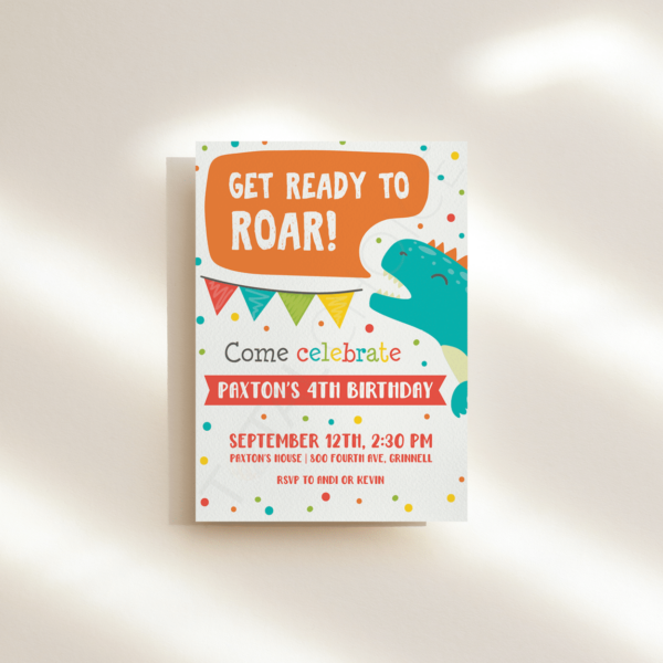 Get Ready to Roar Birthday Invitation