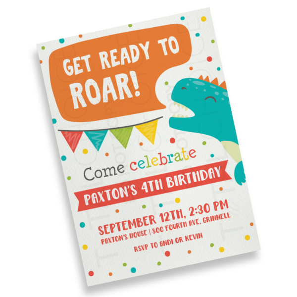 Get Ready to Roar Birthday Invitation - Image 2