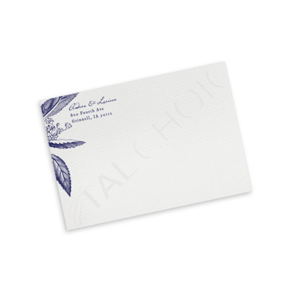 Gold and Navy Floral RSVP - Image 3
