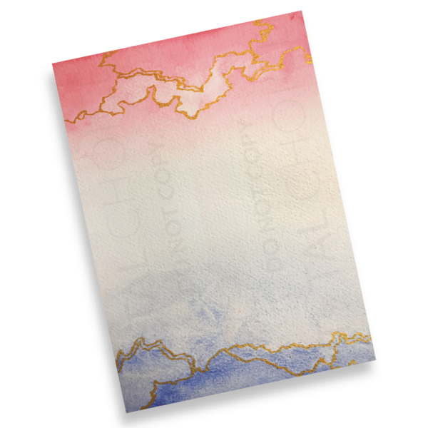 Golden Marble Watercolor Invitation - Image 3