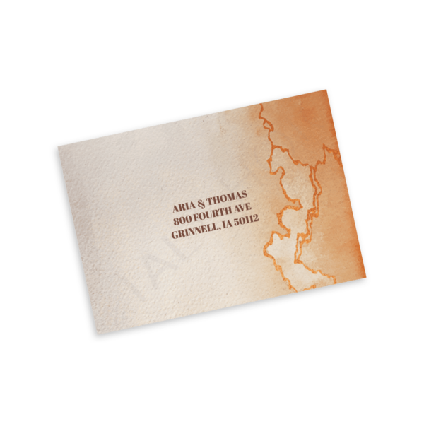 Golden Marble Watercolor RSVP - Image 5