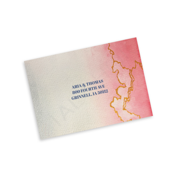 Golden Marble Watercolor RSVP - Image 3